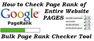 how to Check Page Rank of Entire Website Pages