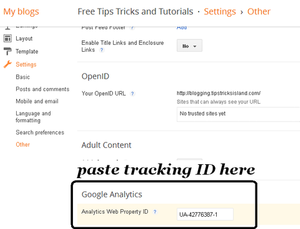 google analytics tracking ID