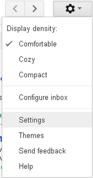 gmail settings tab