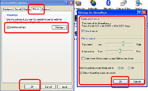 xp control mouse using keyboard