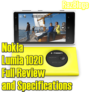 New Nokia Lumia 1020 Full Review and Specifications