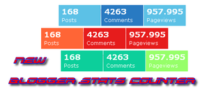 Beautiful Blogger Stats Counter with Hover Effect