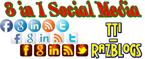 3 in 1 Attractive Social Media Profile Subscription Widget