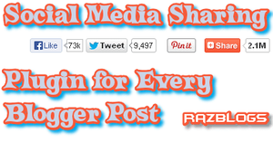 Social Media Sharing Plugin for Every Blogger Post 