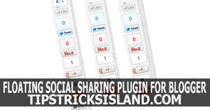 New Floating Social Bookmarker Widget with Pinterest