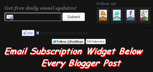 Email Subscription Widget Below Every Blogger Post